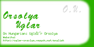 orsolya uglar business card